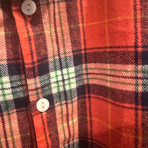 Busy Bee Smocks Plaid Flannel Button Down size 7 - Picture 2 of 3